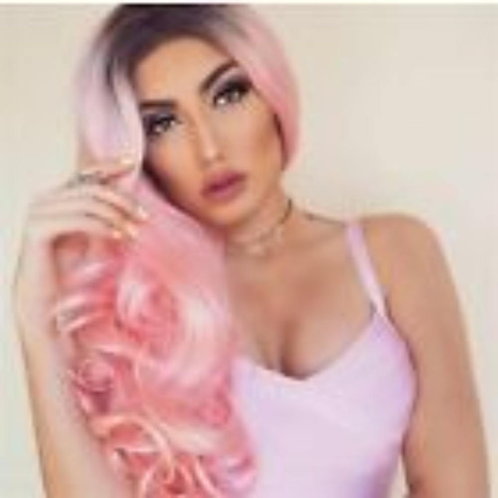 PINK OMBRE SYNTHETIC WIG 26 INCH